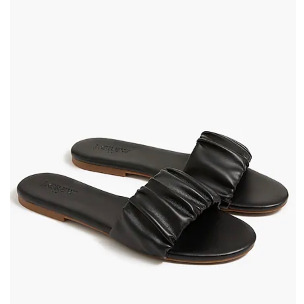 J. Crew One-Strap Black Slide Sandals NWT Sz 10